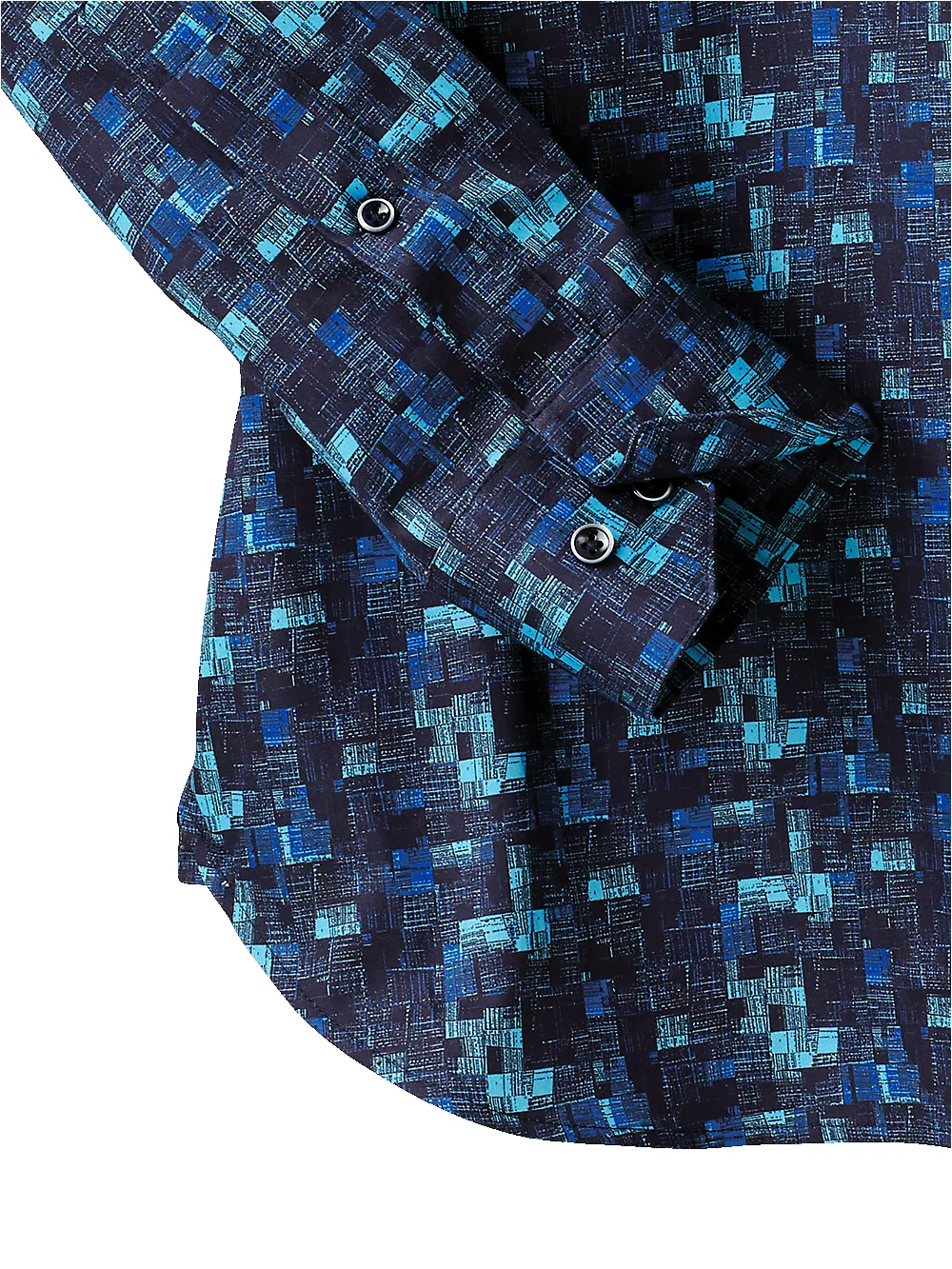 Cotton Abstract Print Casual Shirt - Blue sold by Paul Fredrick product image thumbnail 3