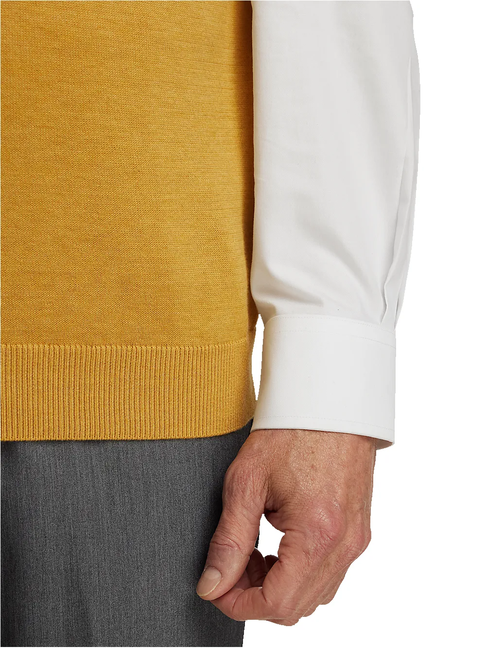 Supima Cotton Vest - Mustard sold by Paul Fredrick product image thumbnail 4