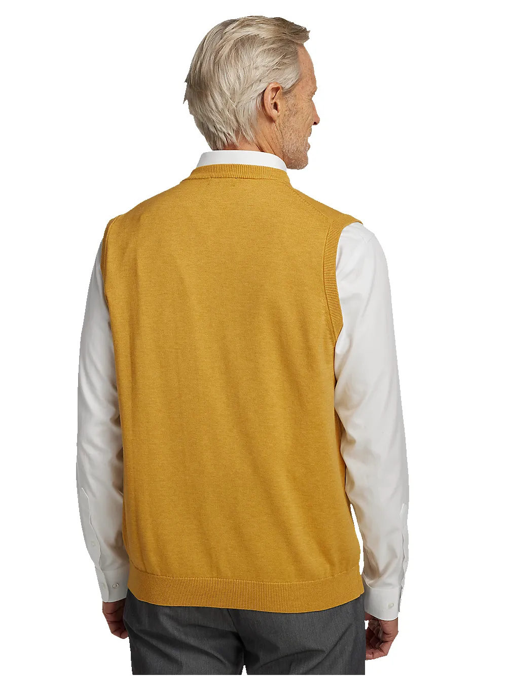Supima Cotton Vest - Mustard sold by Paul Fredrick product image thumbnail 5