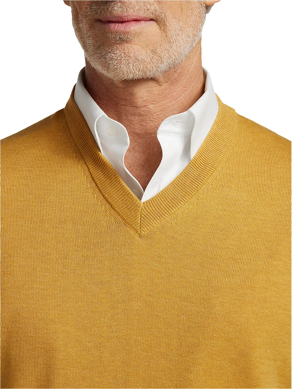 Supima Cotton Vest - Mustard sold by Paul Fredrick product image thumbnail 3