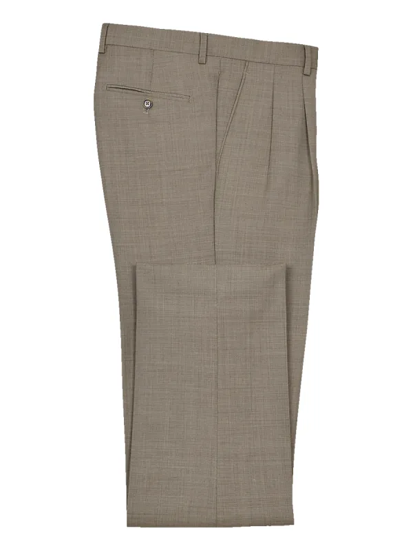 Sharkskin Pleated Pants - Tan sold by Paul Fredrick