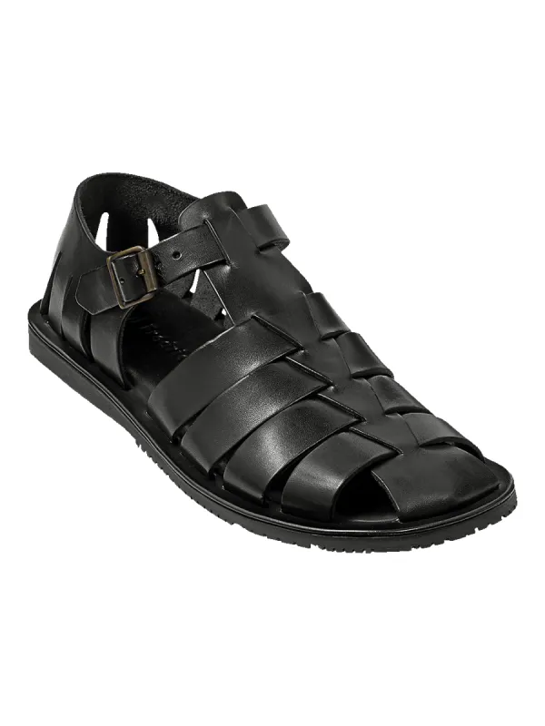 Roland Fisherman Sandal - Black sold by Paul Fredrick