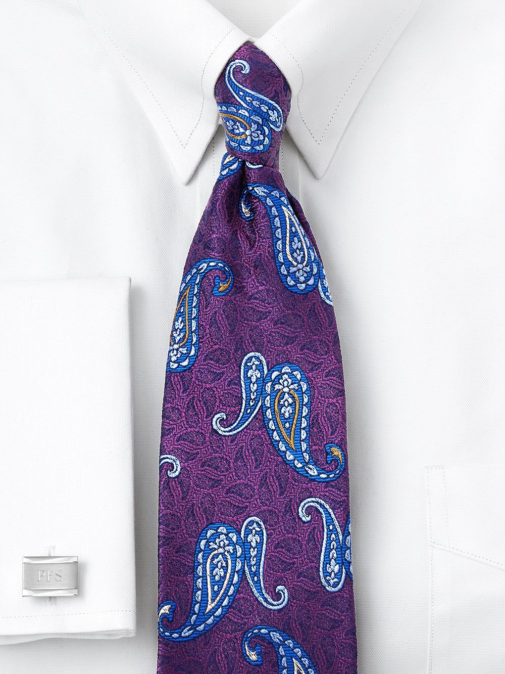 Paisley Woven Silk Tie sold by Paul Fredrick product image thumbnail 2
