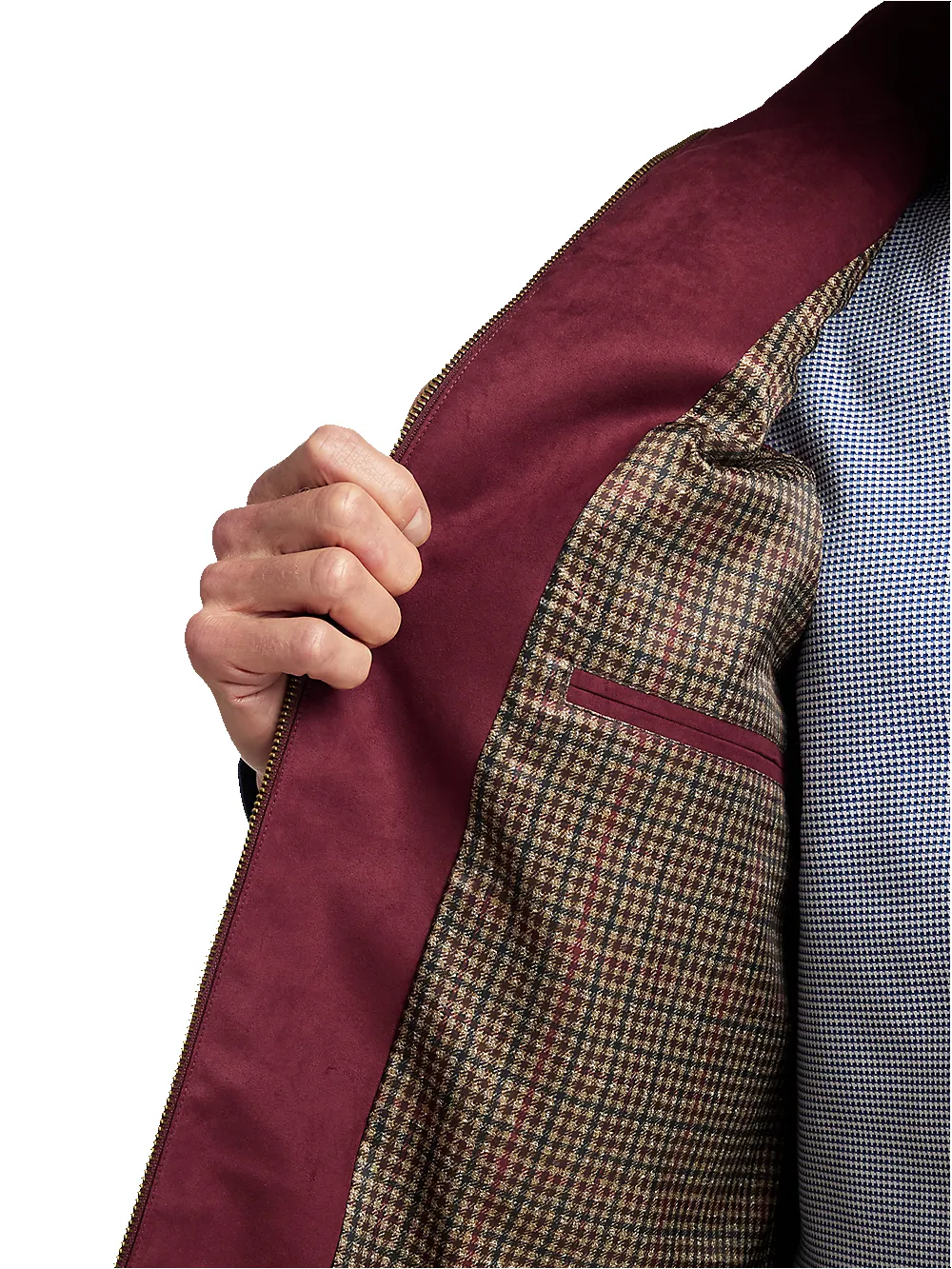 Microsuede Vest - Burgundy sold by Paul Fredrick product image thumbnail 4