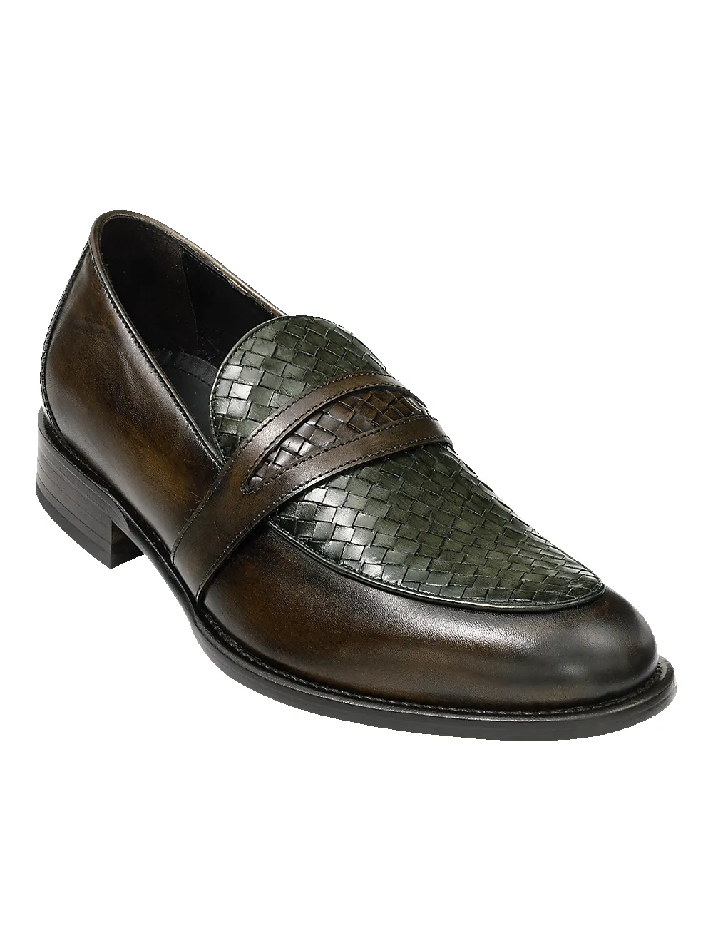 Owen Penny Loafer - Brown/olive sold by Paul Fredrick
