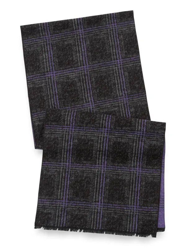 Windowpane Brushed Silk Scarf sold by Paul Fredrick