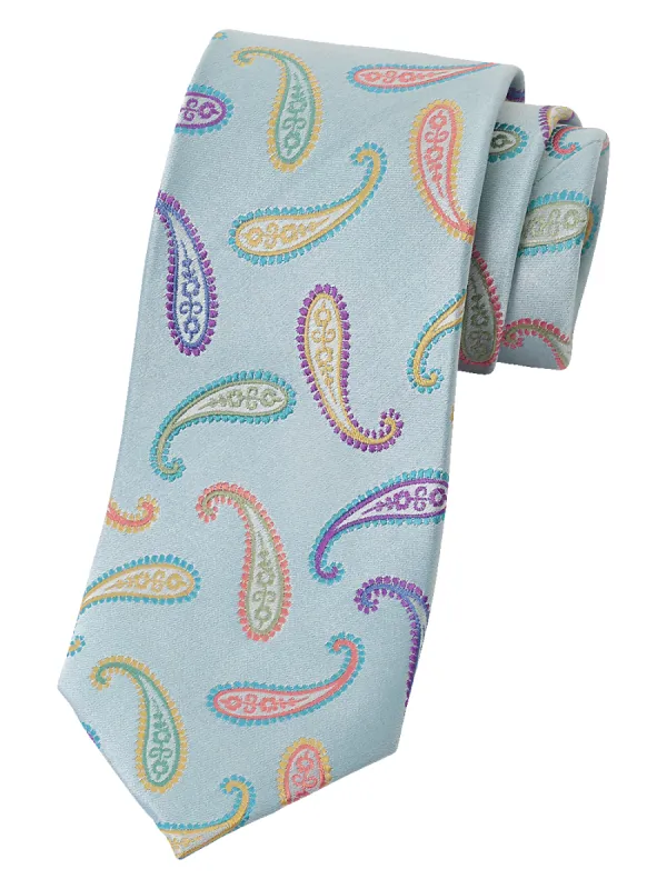Paisley Woven Silk Tie - Blue Multi sold by Paul Fredrick
