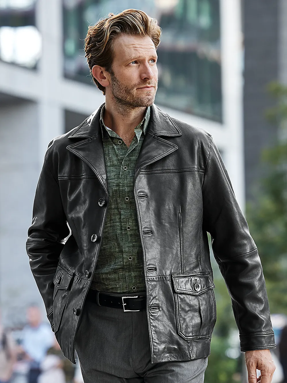 Leather Jacket - Black sold by Paul Fredrick product image thumbnail 2
