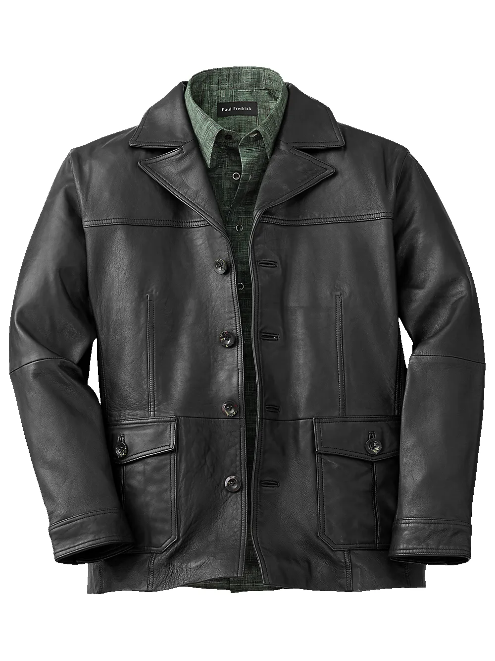 Leather Jacket - Black sold by Paul Fredrick