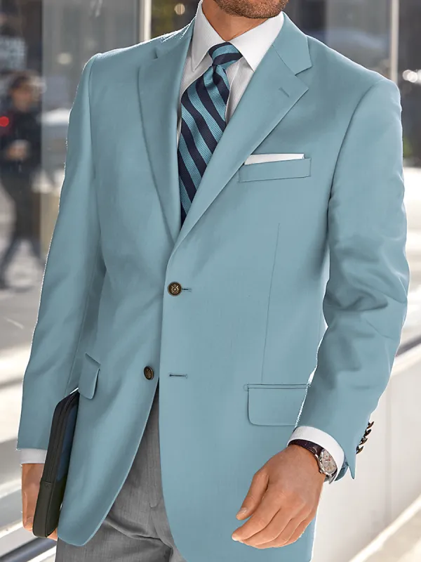 Classic Fit Wool Travel Blazer - Sky Blue sold by Paul Fredrick