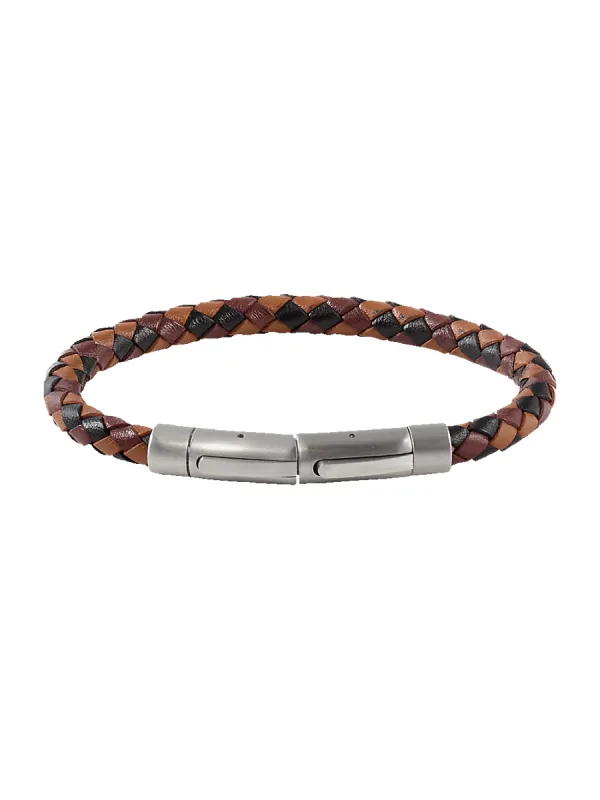 Woven Leather Bracelet - Multi sold by Paul Fredrick