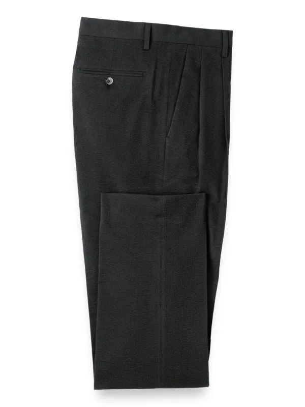 Cotton Blend Seersucker Pleated Suit Pants sold by Paul Fredrick