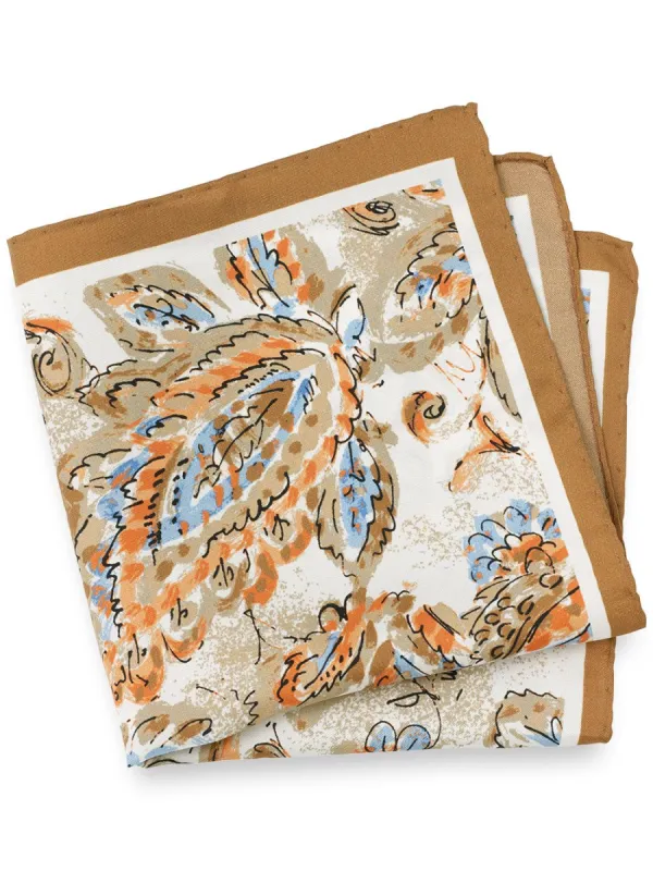 Floral Silk Pocket Square sold by Paul Fredrick