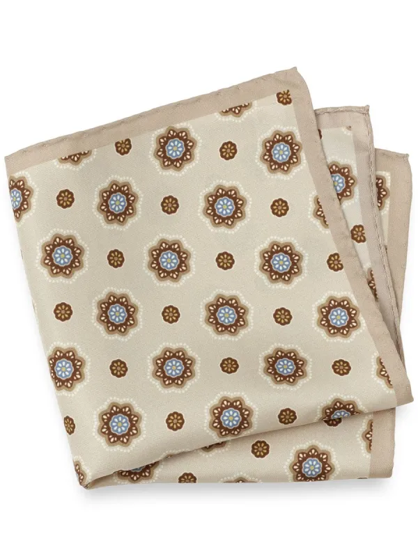 Medallion Silk Pocket Square sold by Paul Fredrick
