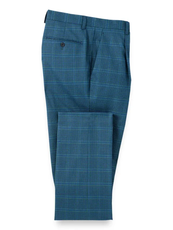 Microfiber Houndstooth Single Pleat Suit Pants sold by Paul Fredrick