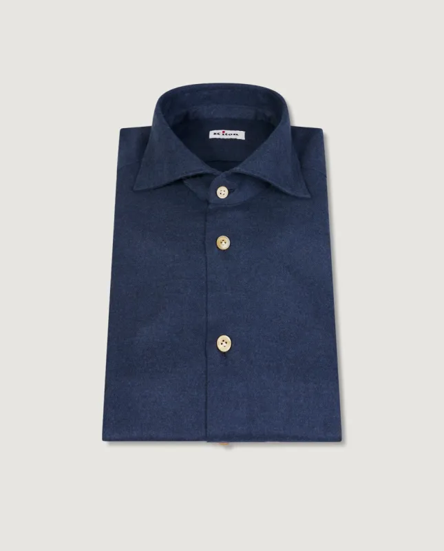 Flanel Visgraat Shirt made by Kiton