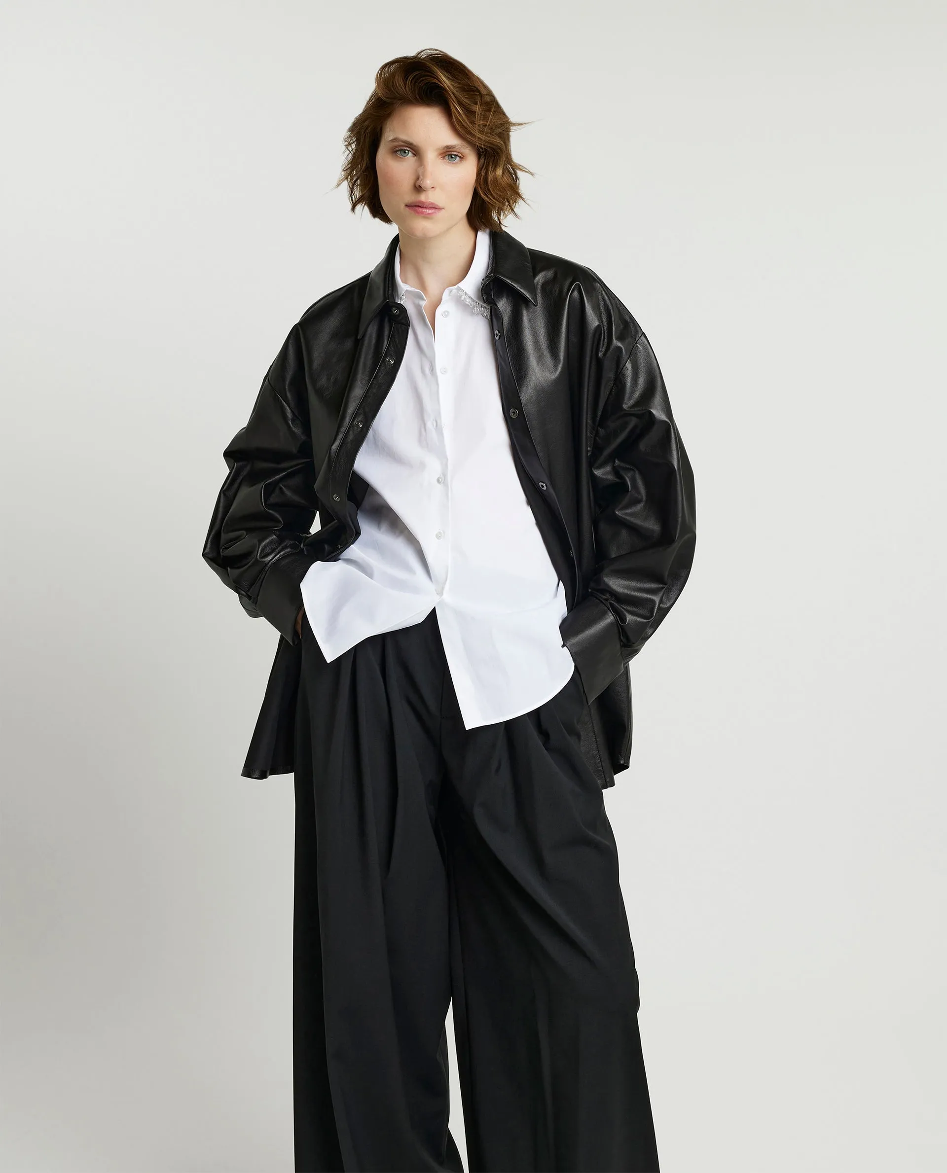 Leren blouse sold by Pauw Amsterdam