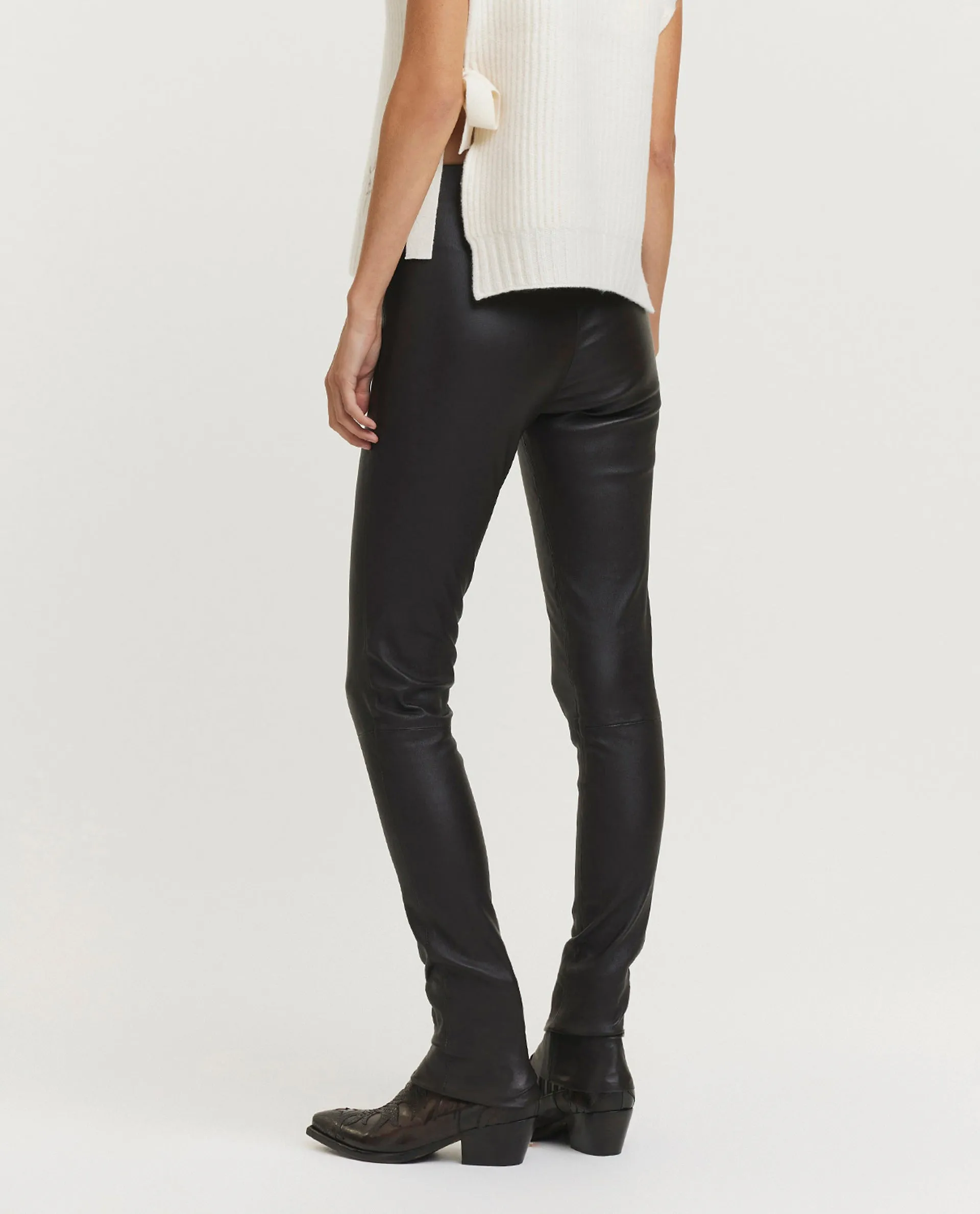 Mid-rise stretch leren legging sold by Pauw Amsterdam product image thumbnail 3