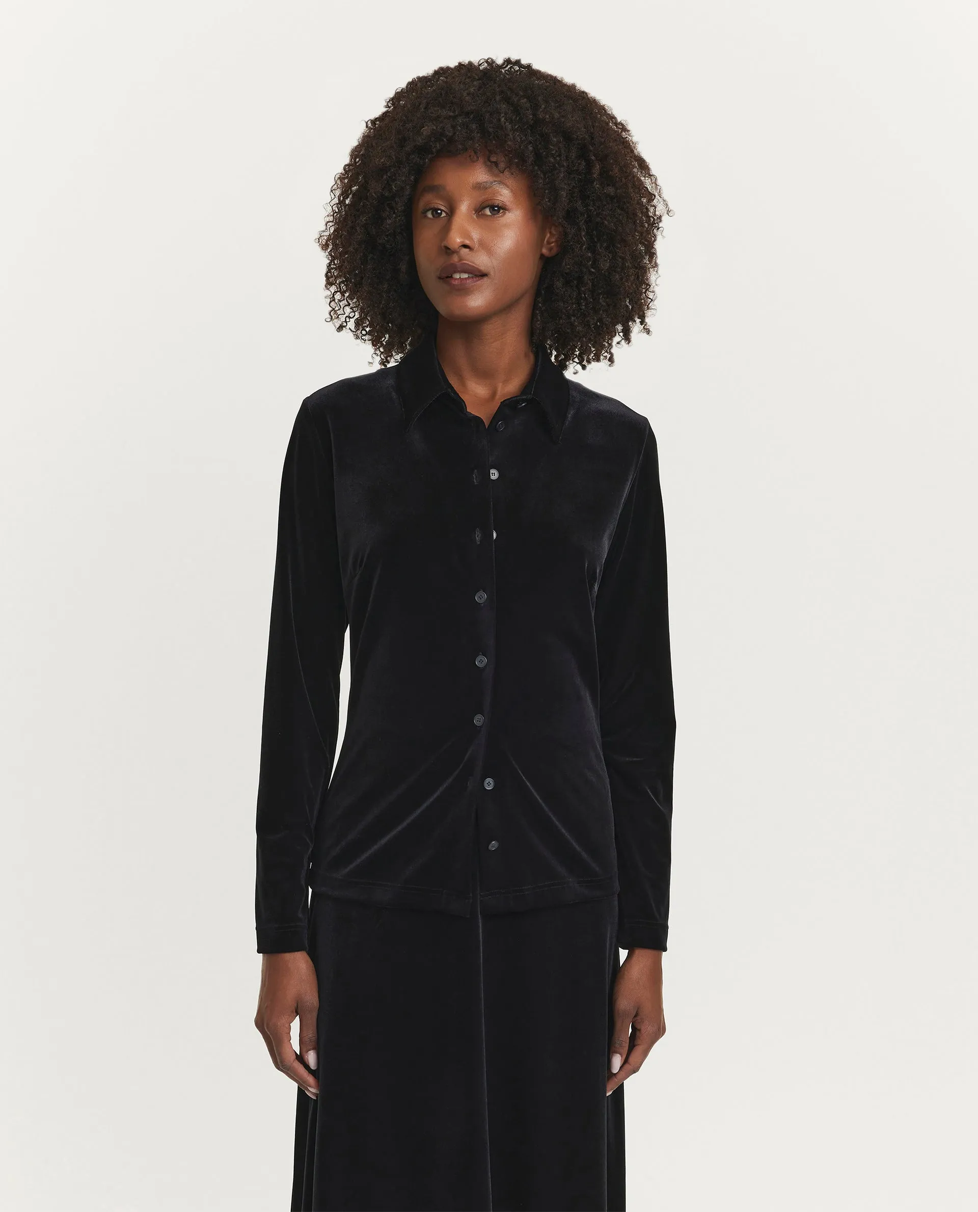 Fluwelen Blouse - Zwart sold by Pauw Amsterdam