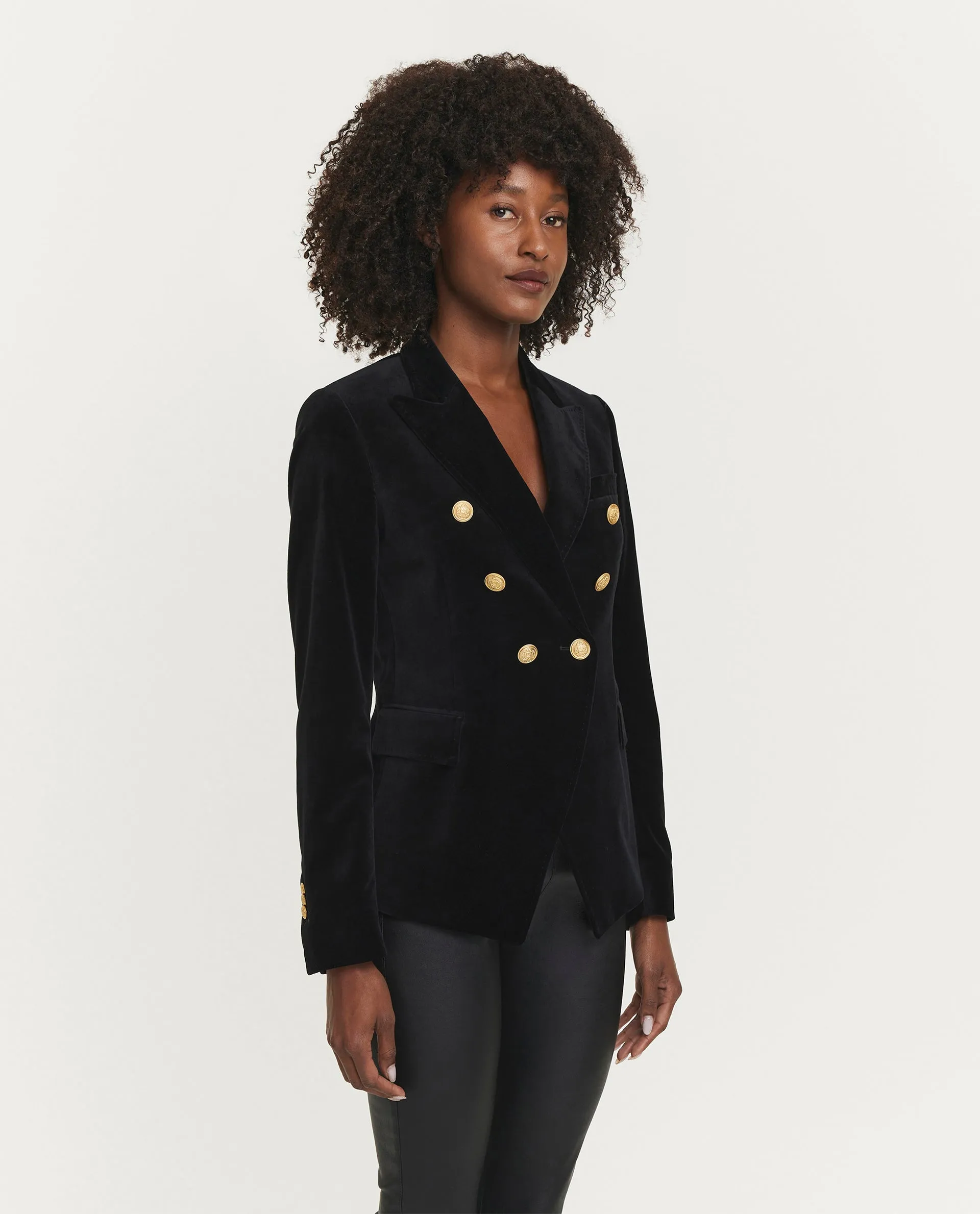 Katoen Fluwelen Blazer - Zwart sold by Pauw Amsterdam product image thumbnail 4
