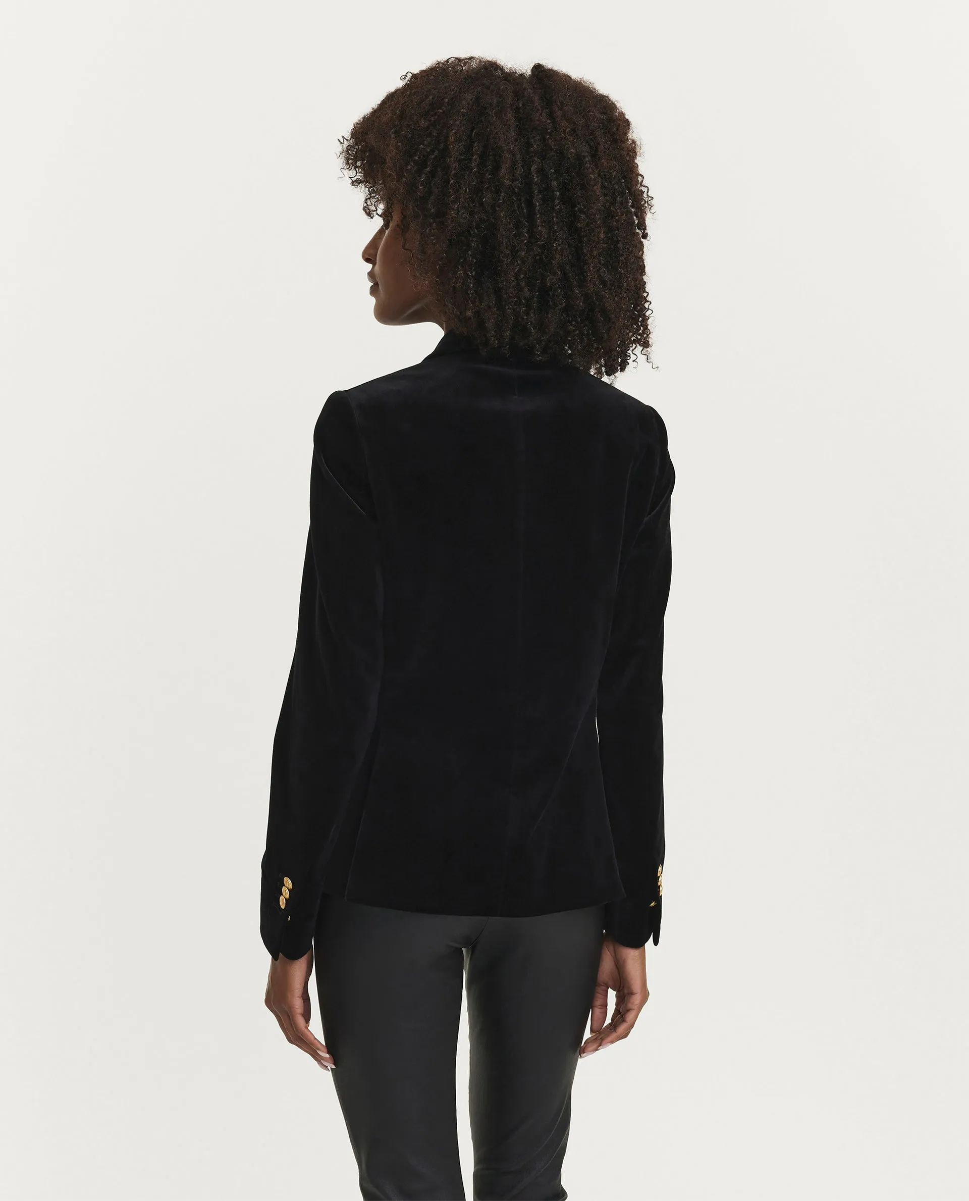 Katoen Fluwelen Blazer - Zwart sold by Pauw Amsterdam product image thumbnail 5