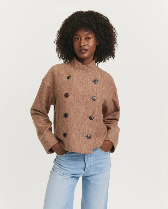 【関税&送料込】Burberry Beige Wool-Blend Short Jacket Burberry Beige wool-blend short jacket | Parallel