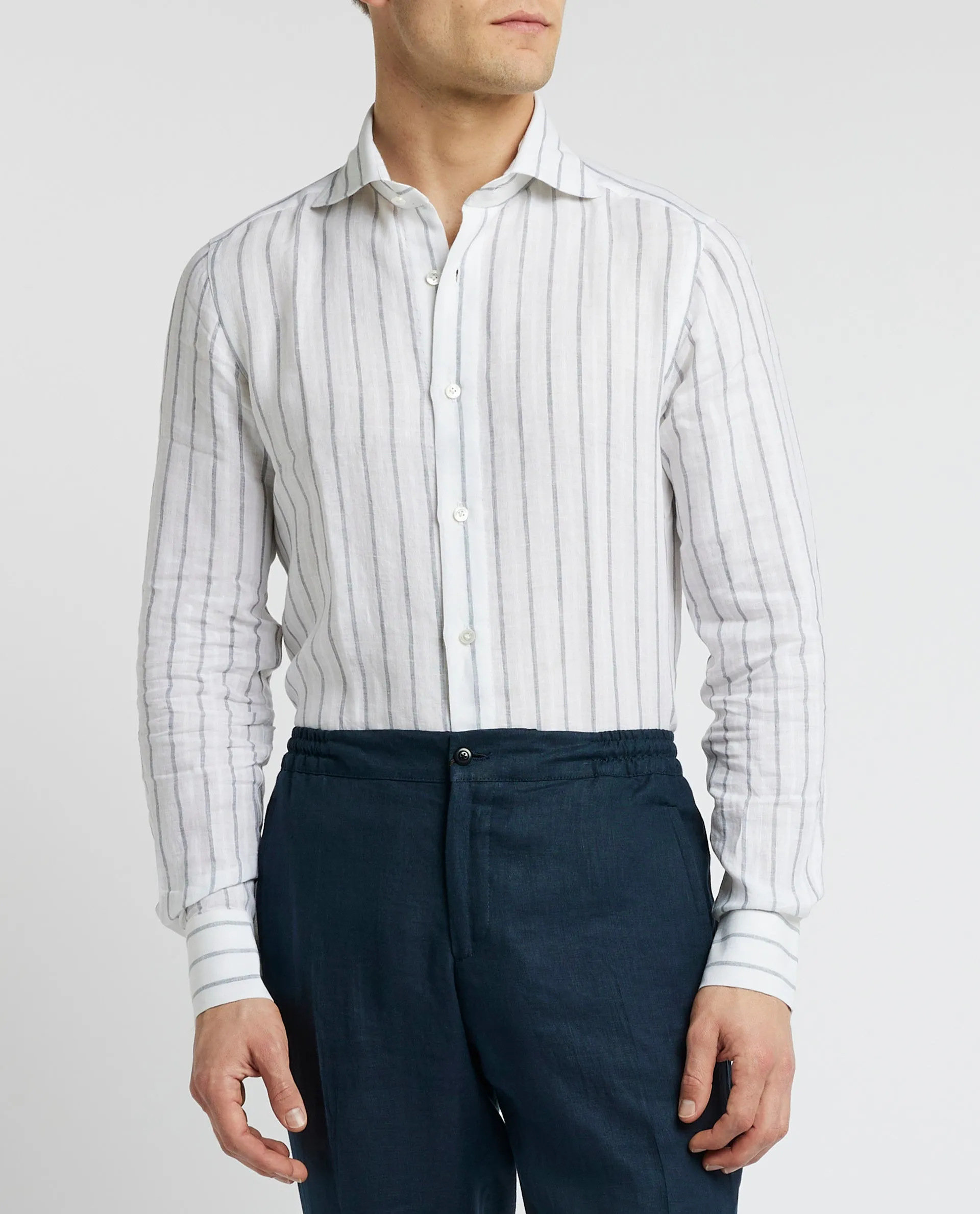 Linnen Streep Shirt sold by Pauw Amsterdam product image thumbnail 2