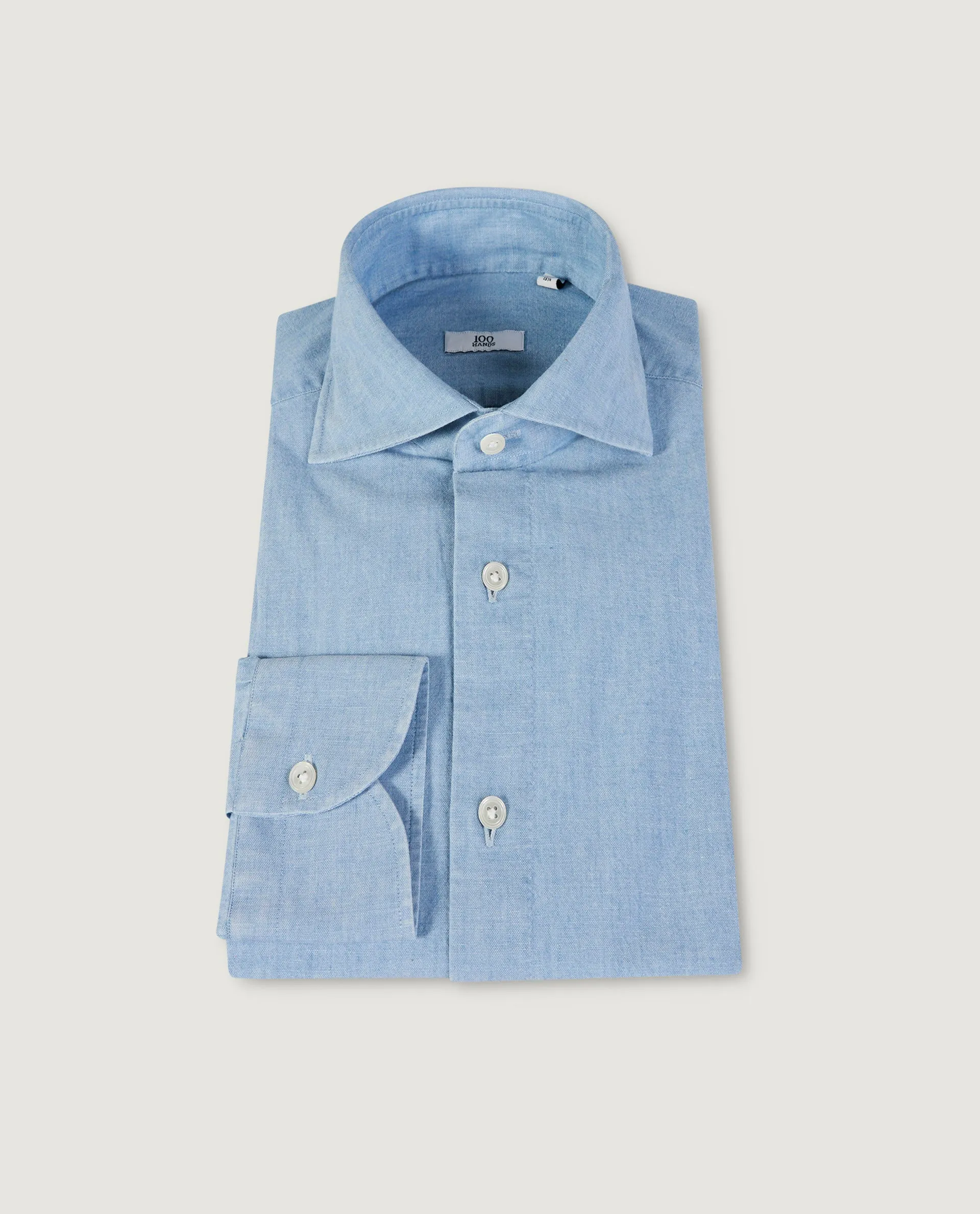 Oxford Denim Chambray Shirt - Lichtblauw sold by Pauw Amsterdam
