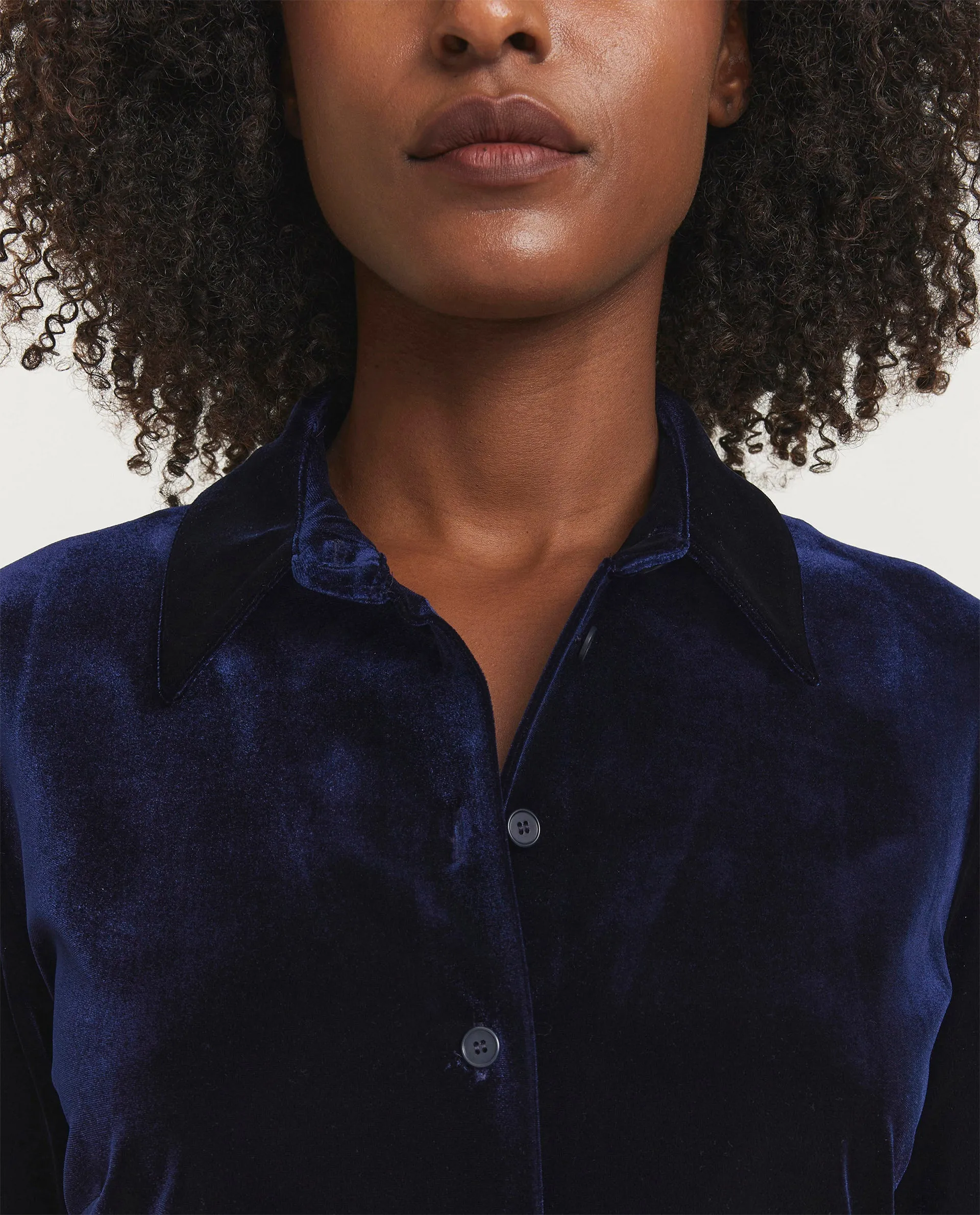 Fluwelen Blouse - Donkerblauw sold by Pauw Amsterdam product image thumbnail 2