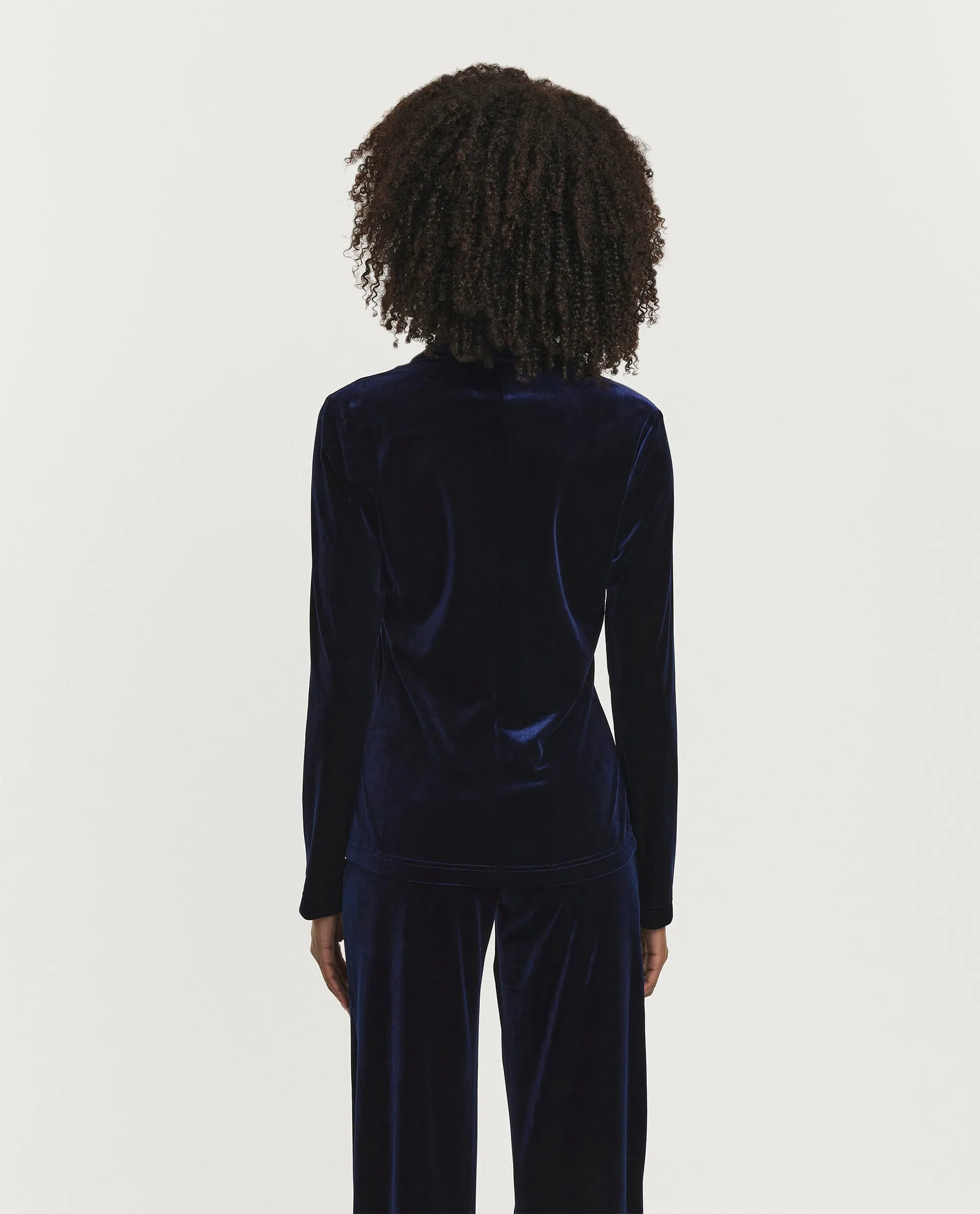 Fluwelen Blouse - Donkerblauw sold by Pauw Amsterdam product image thumbnail 5