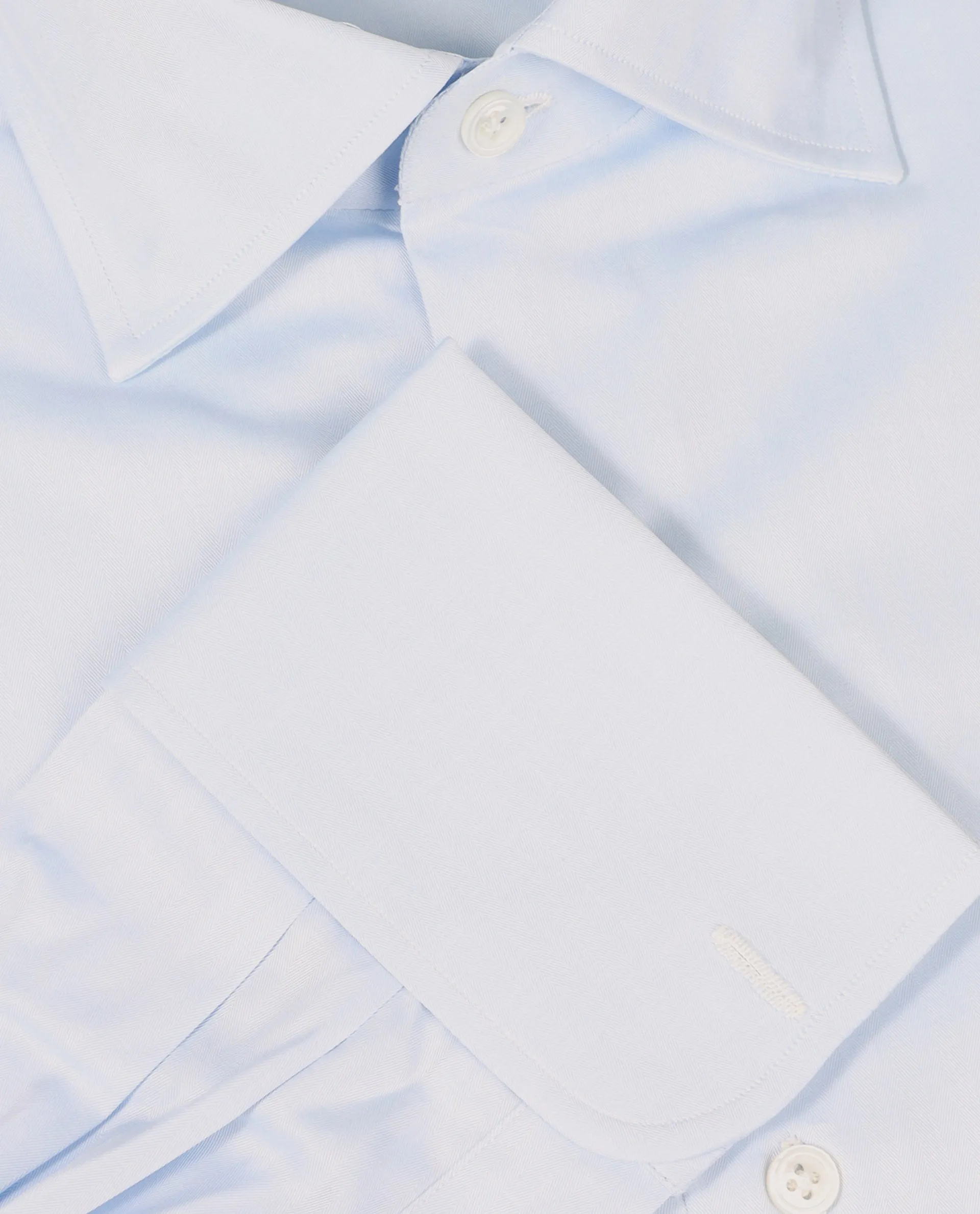 Twill Visgraat Shirt - Lichtblauw sold by Pauw Amsterdam product image thumbnail 3