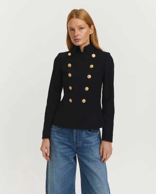 Wollen double-breasted blazer - Donkerblauw sold by Pauw Amsterdam