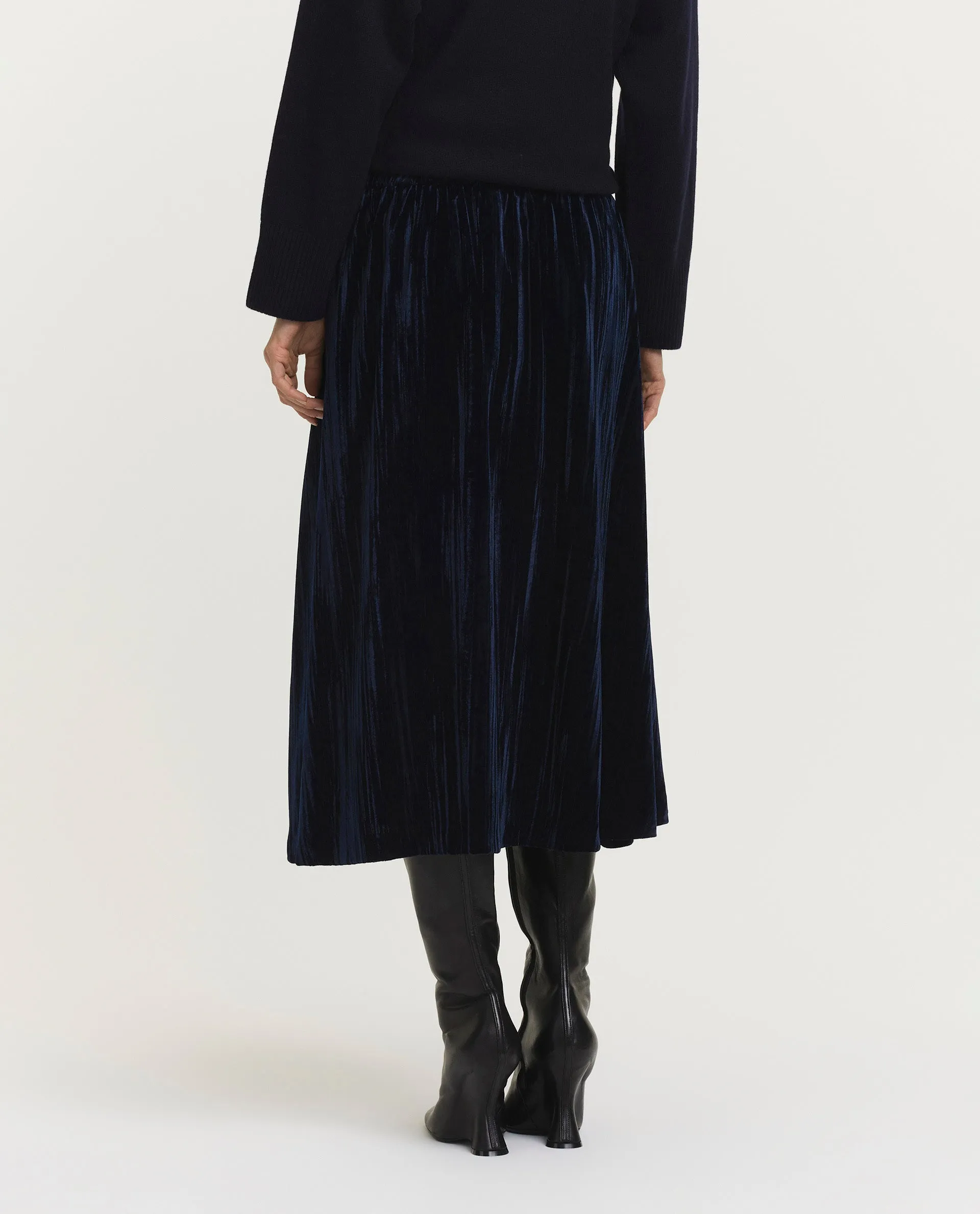 Fluwelen rok - Donkerblauw sold by Pauw Amsterdam product image thumbnail 4