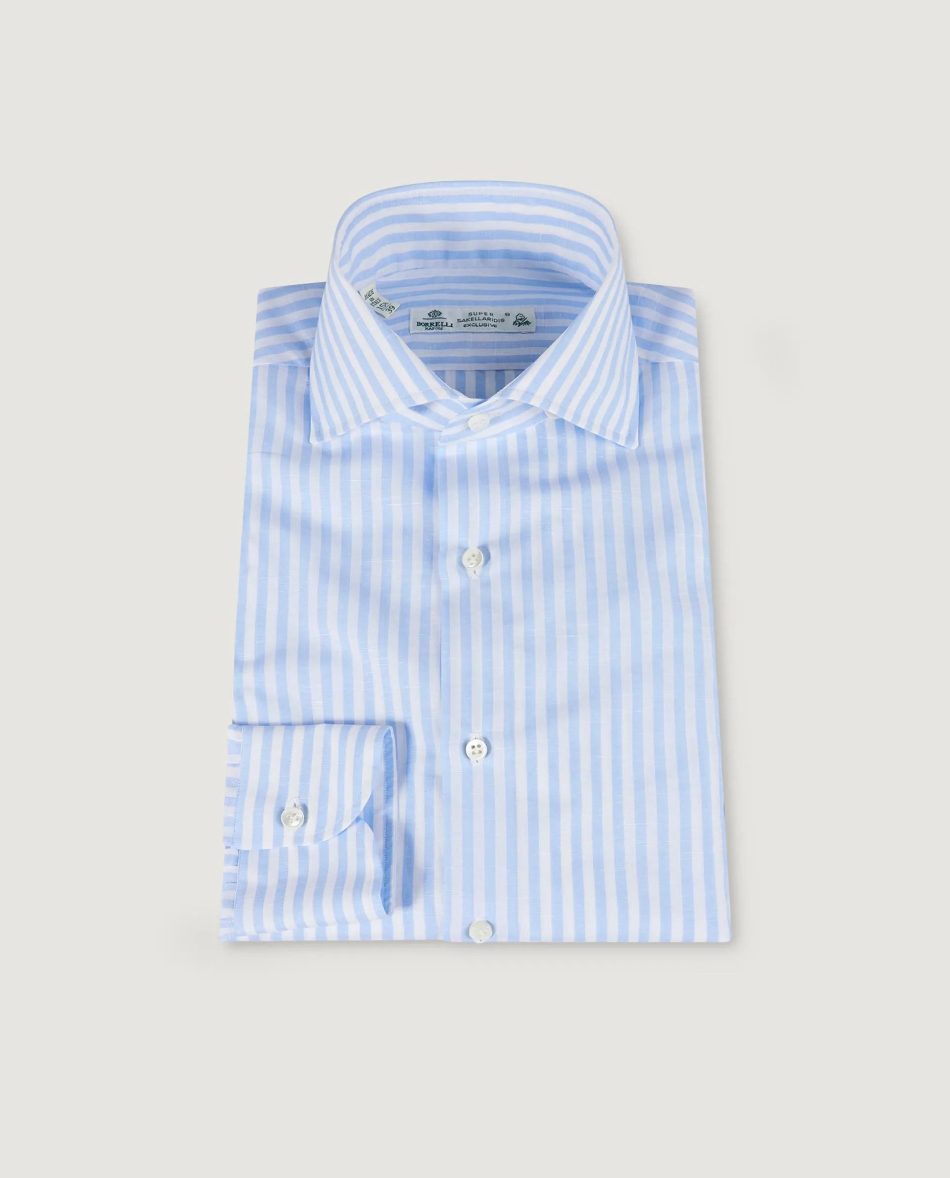 Katoen Linnen Shirt - Blauw sold by Pauw Amsterdam