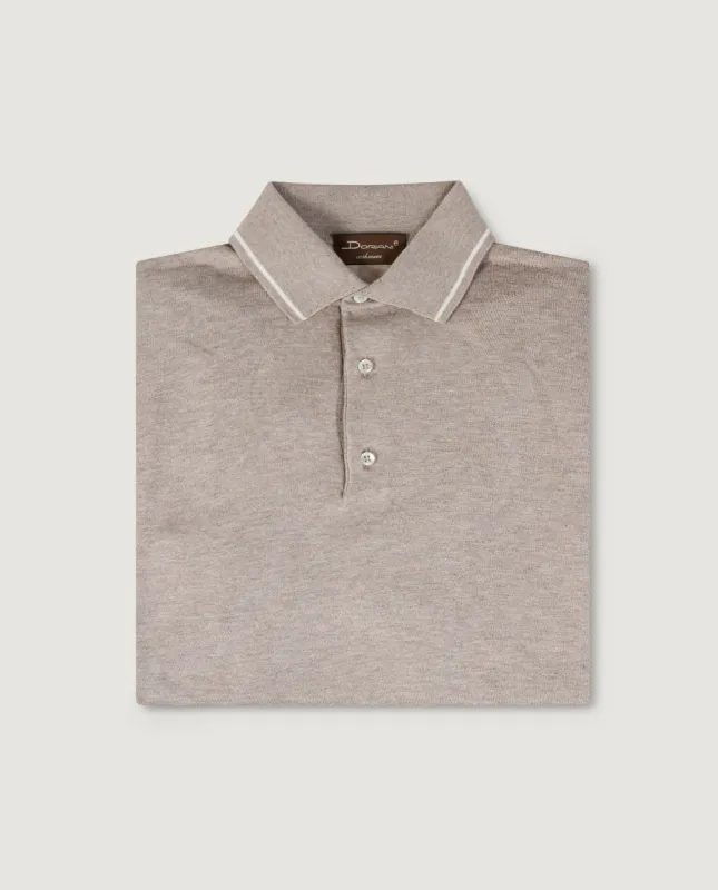 Gebreid Polo-Shirt - Lichtbruin sold by Pauw Amsterdam