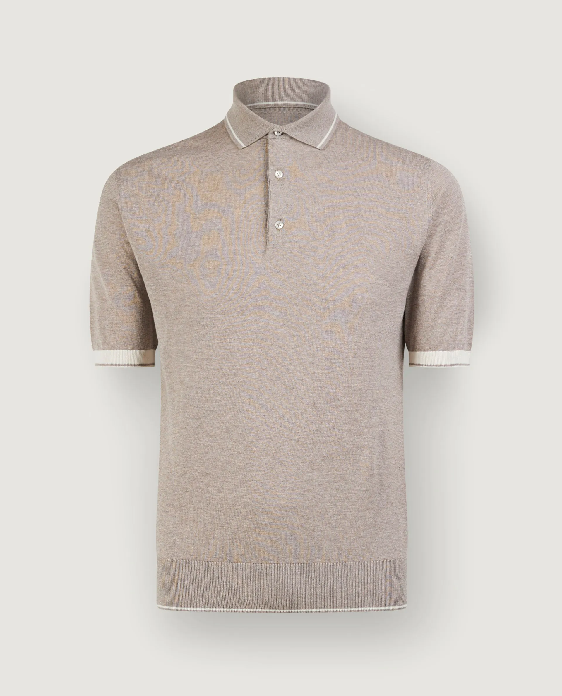 Gebreid Polo-Shirt - Lichtbruin sold by Pauw Amsterdam product image thumbnail 5