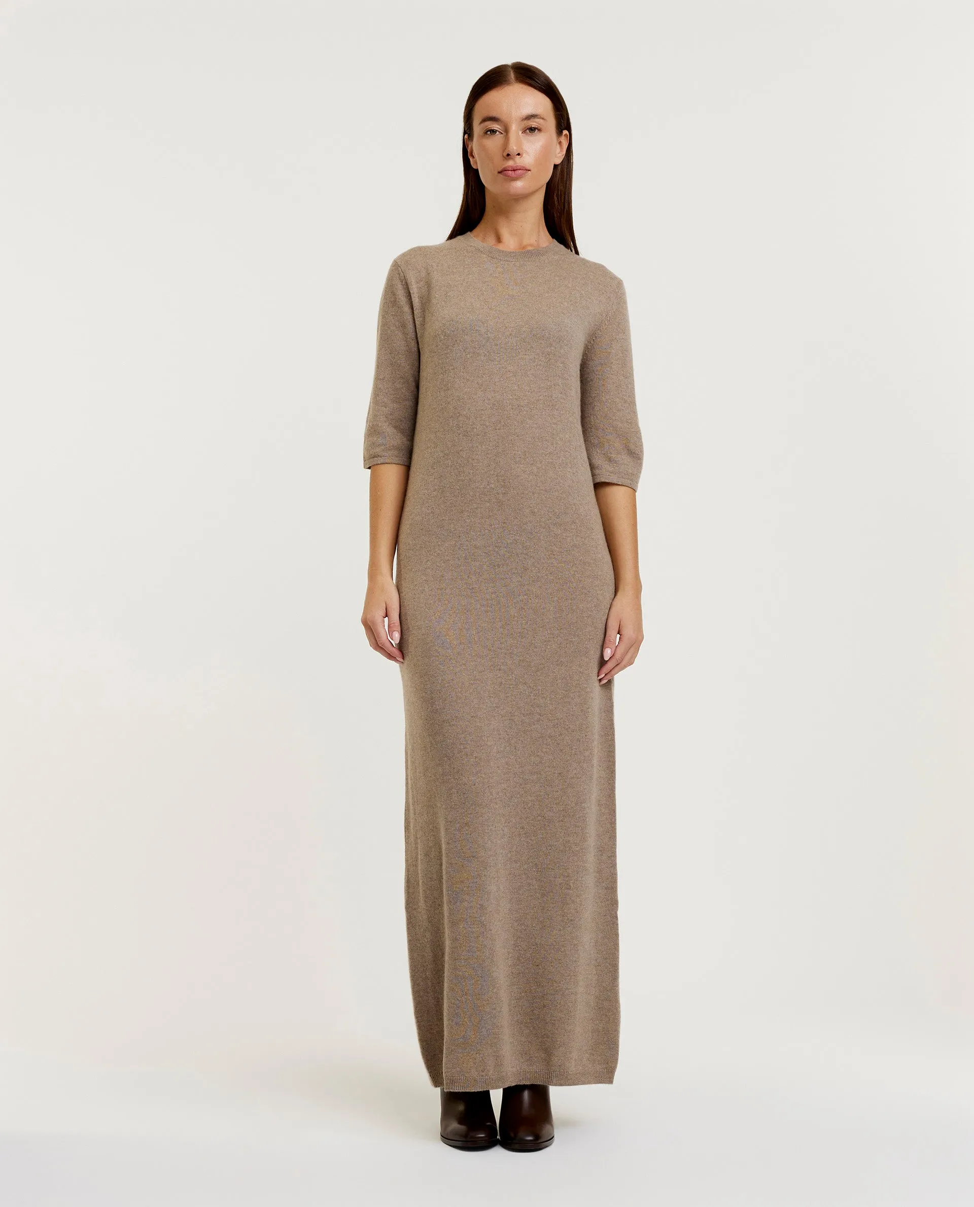 Cashmere Jurk - Lichtbruin sold by Pauw Amsterdam product image thumbnail 3