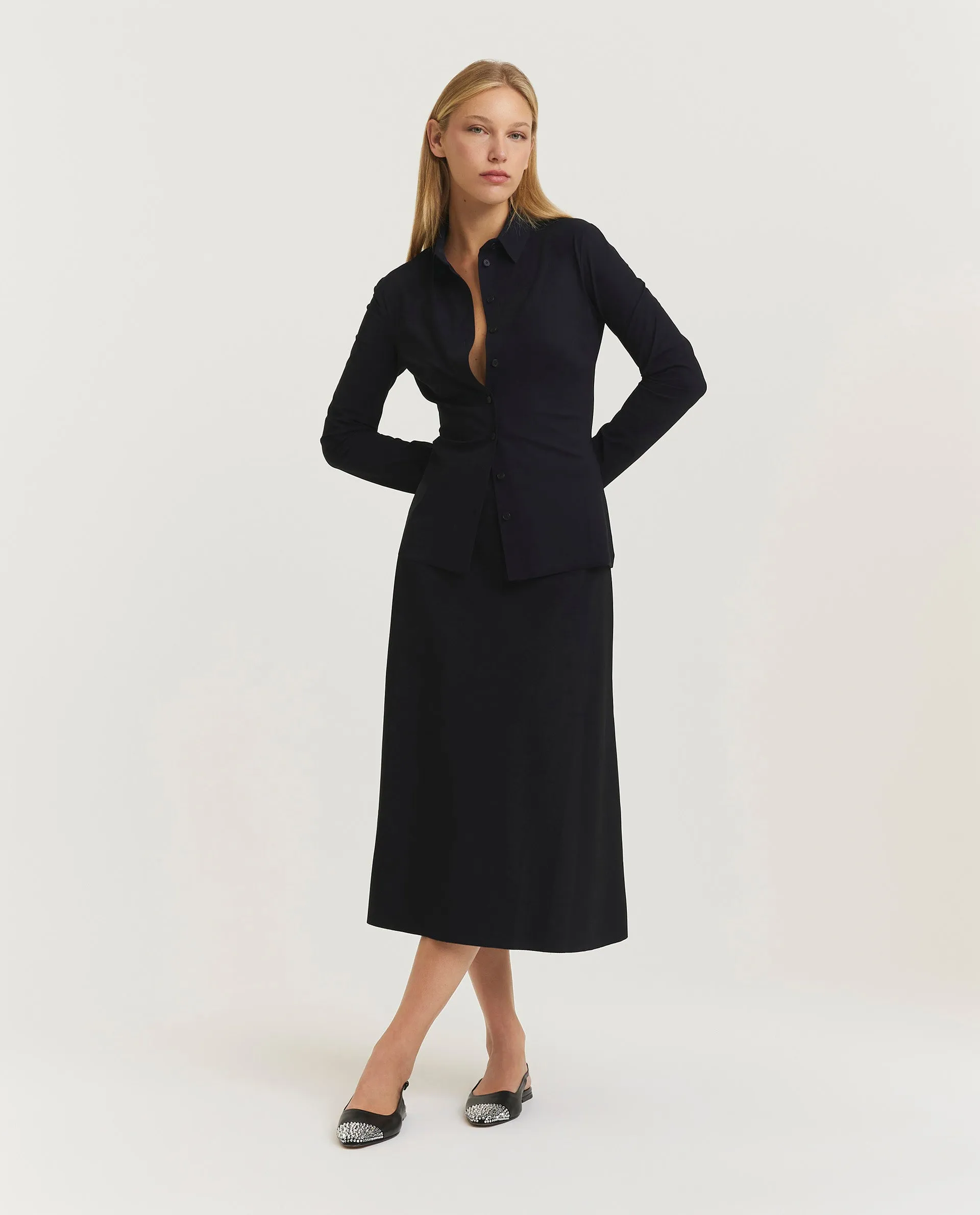 Getailleerde blouse - Zwart sold by Pauw Amsterdam product image thumbnail 4