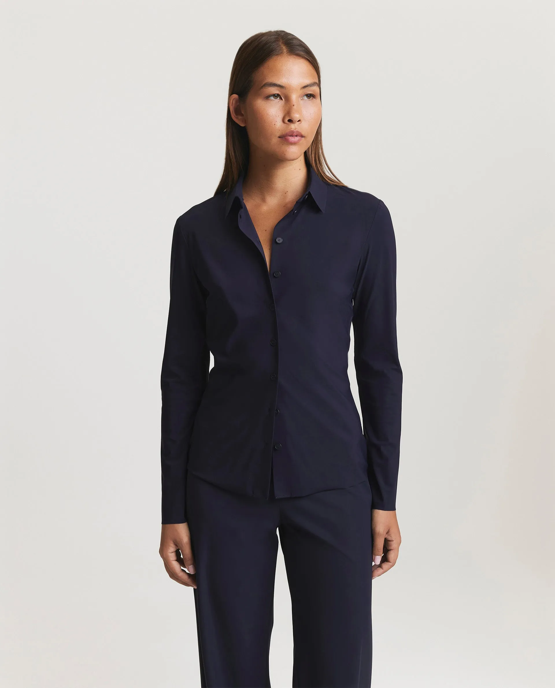 Getailleerde blouse - Blauw sold by Pauw Amsterdam