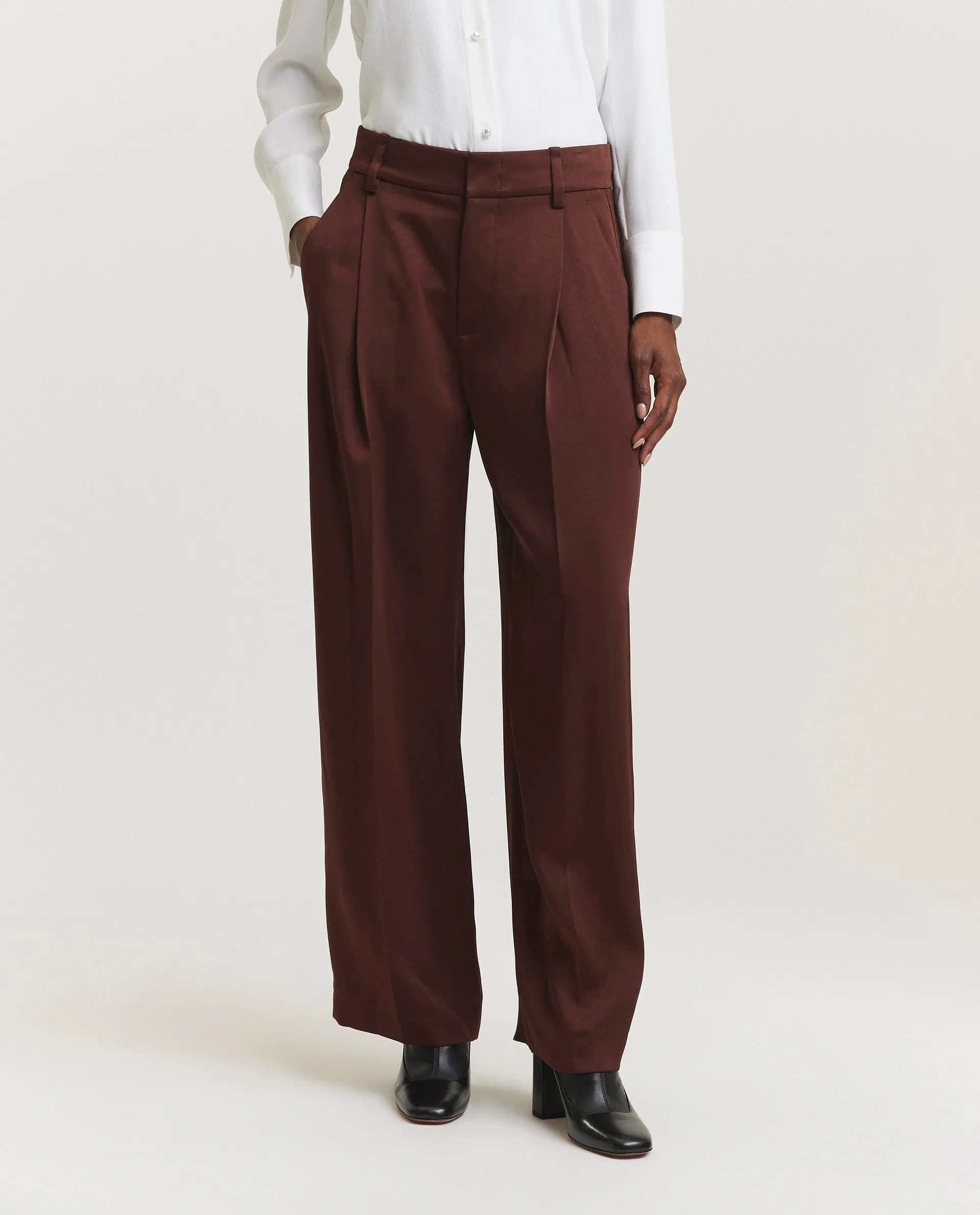 Satijnen broek - Bruin sold by Pauw Amsterdam