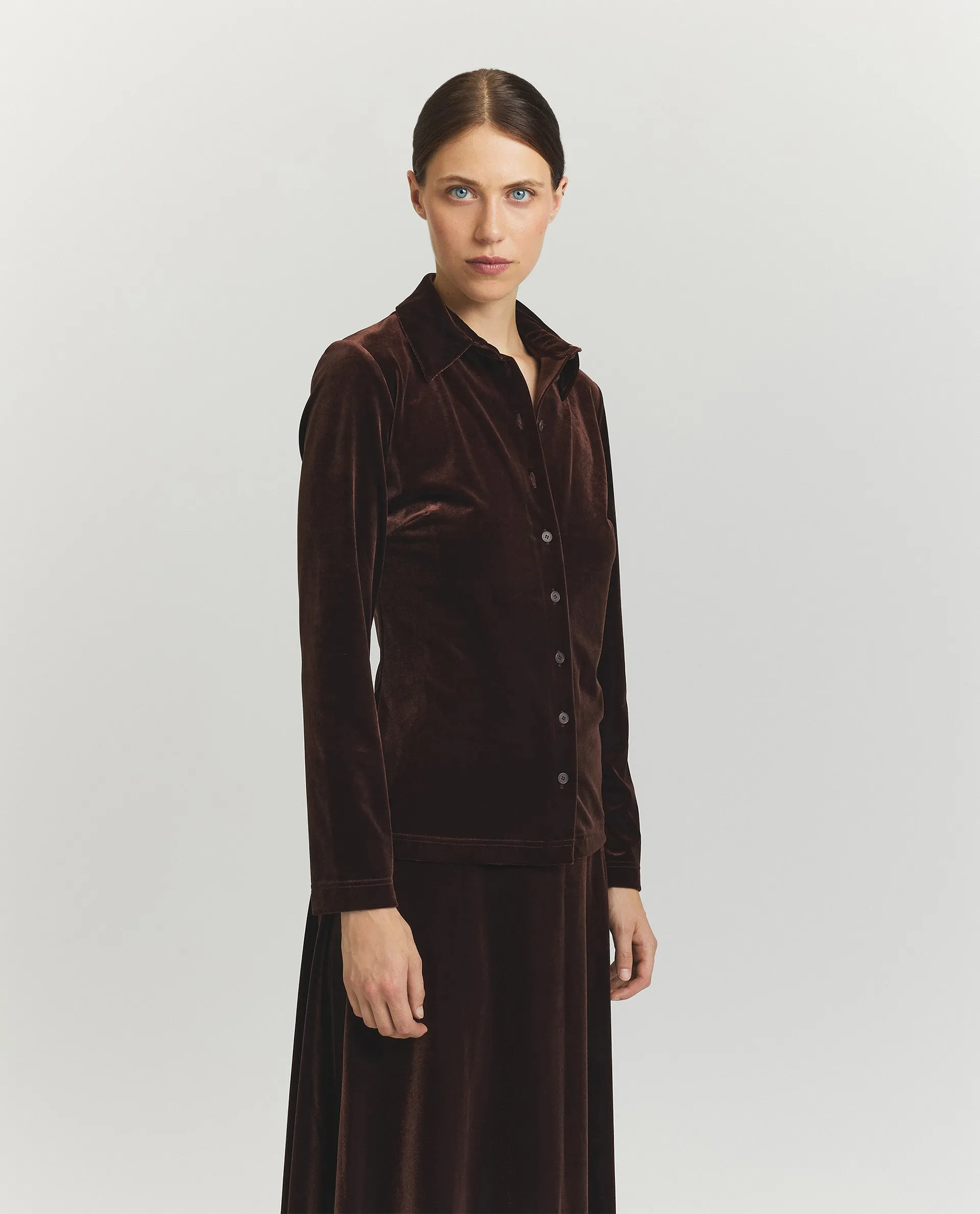 Fluwelen Blouse - Bruin sold by Pauw Amsterdam product image thumbnail 2