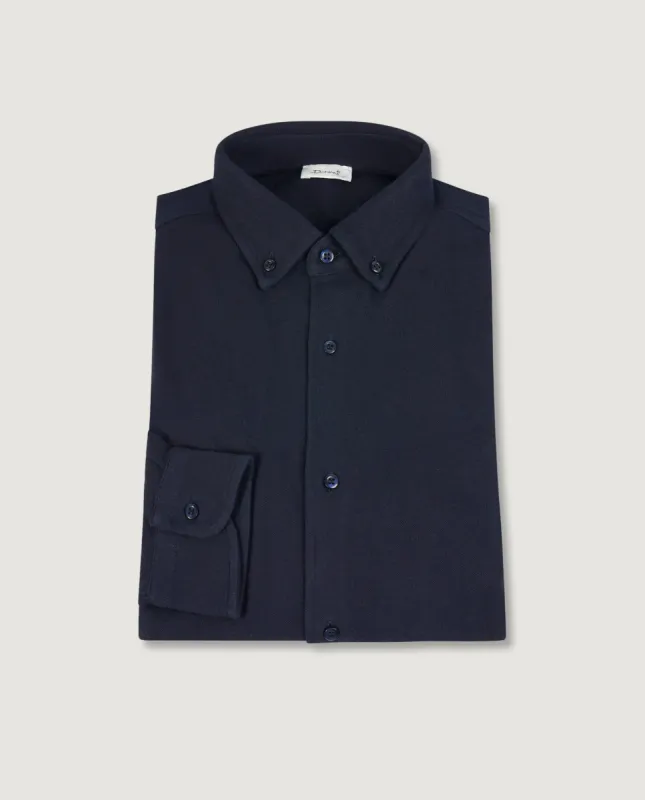 Pique Buttondown Shirt - Donkerblauw sold by Pauw Amsterdam