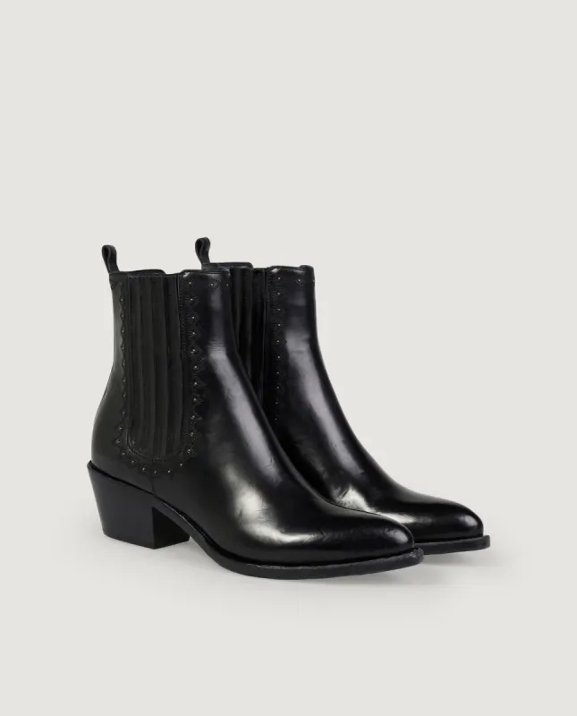 Korte leren laarzen made by Sartore