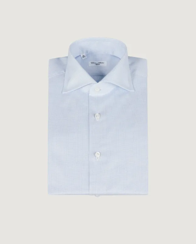 Micro Ruit Shirt - Lichtblauw sold by Pauw Amsterdam