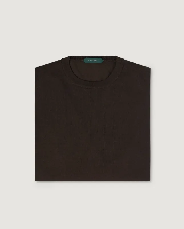 Ronde Hals Trui - Bruin sold by Pauw Amsterdam
