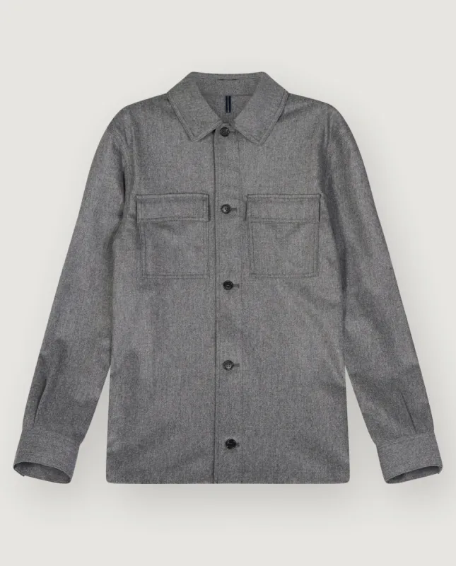 Flannel Overshirt - Grijs made by Incotex