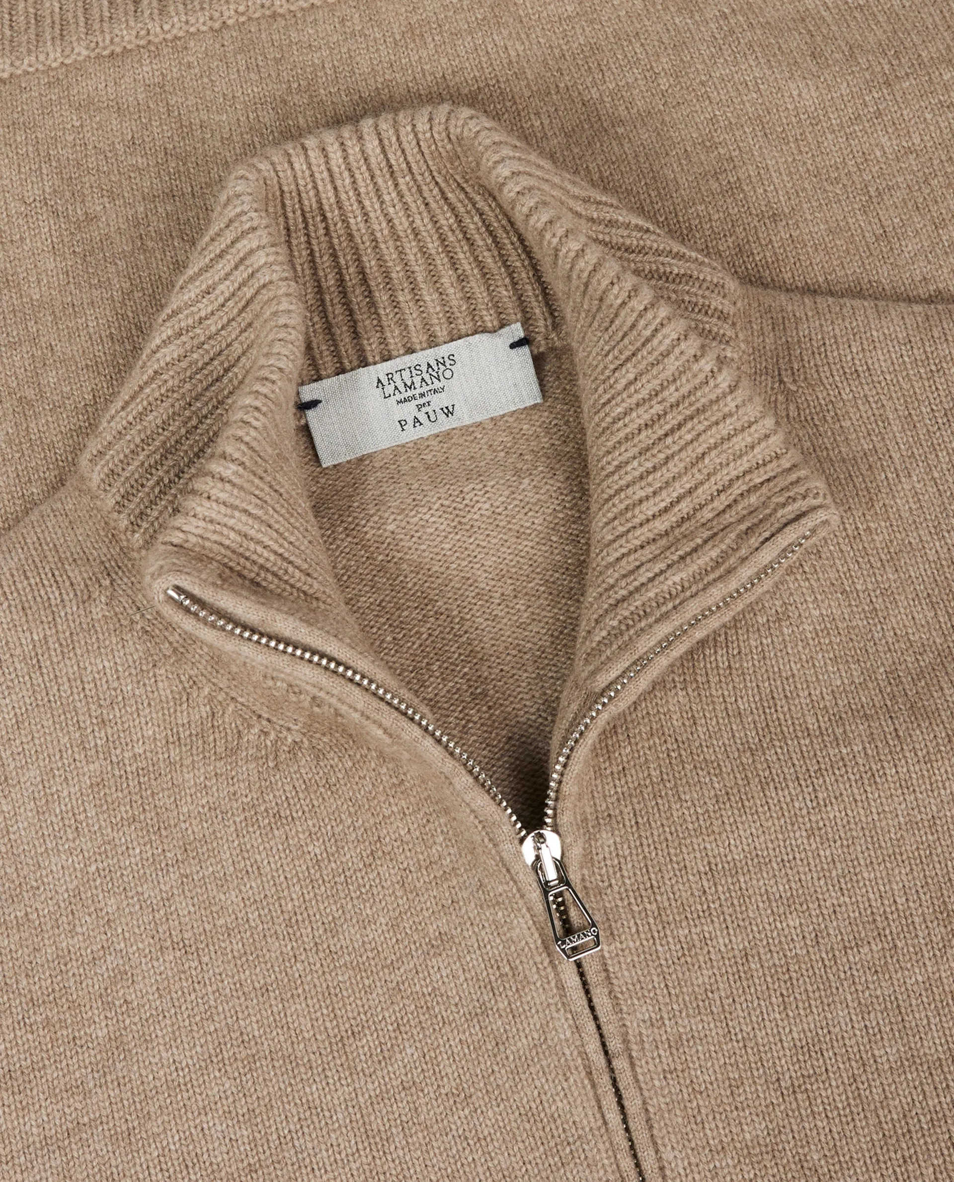 Zip Sweater - Lichtbruin sold by Pauw Amsterdam product image thumbnail 2