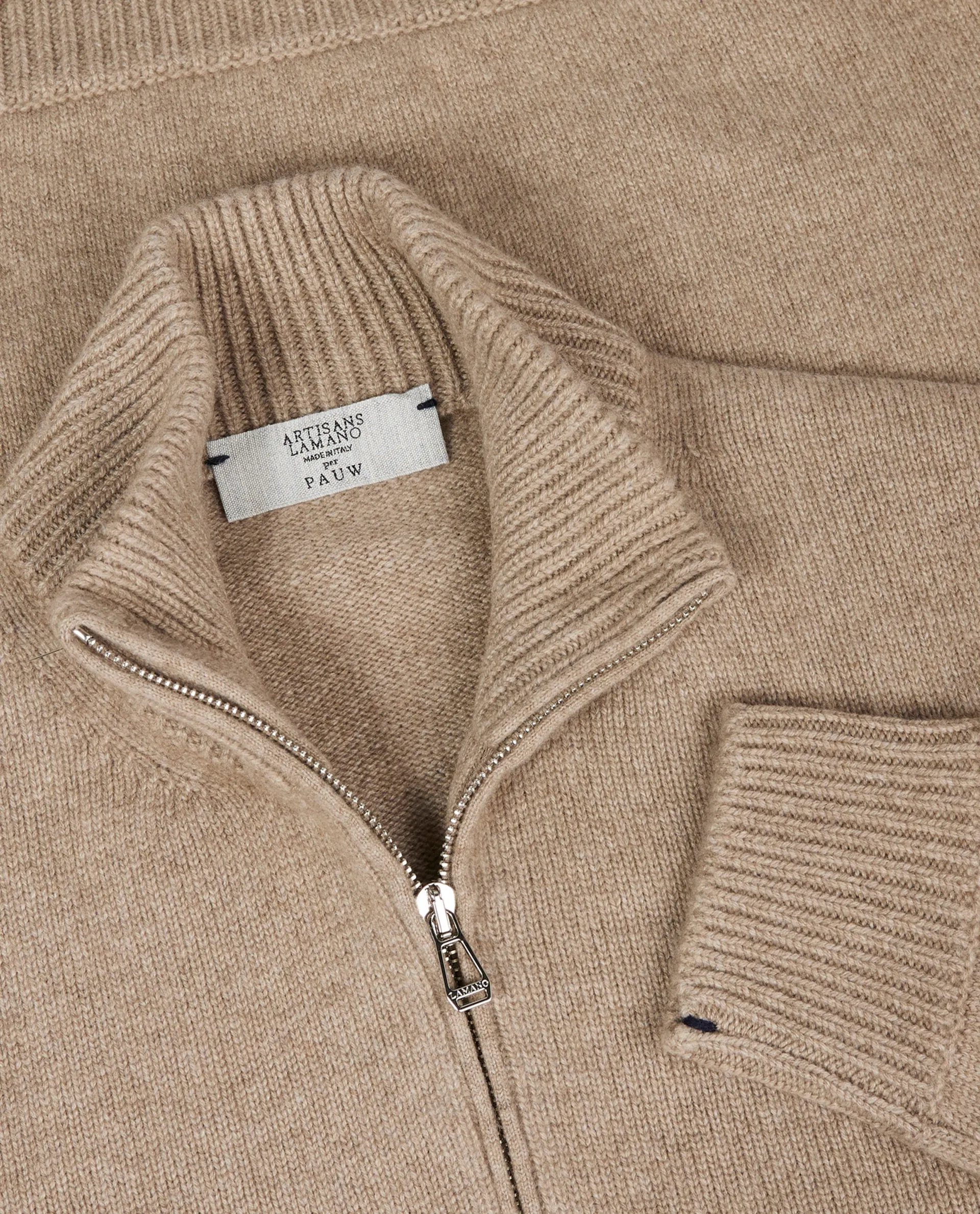 Zip Sweater - Lichtbruin sold by Pauw Amsterdam product image thumbnail 3