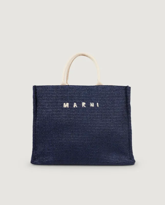 Raffia shopper - Blauw sold by Pauw Amsterdam