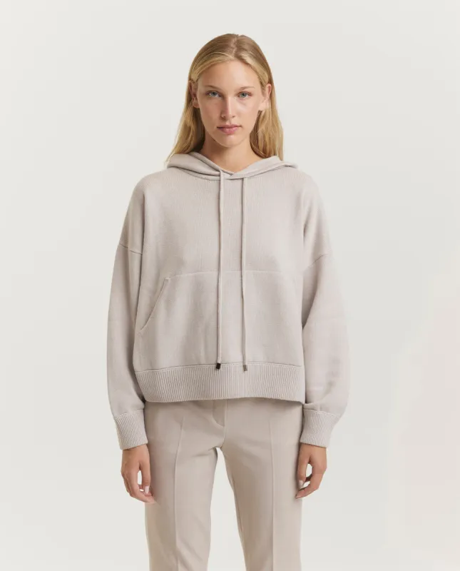 Wol-zijden hoodie sold by Pauw Amsterdam